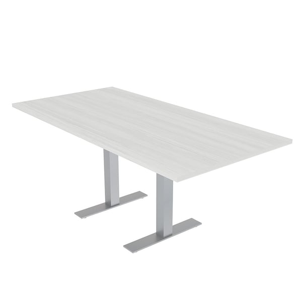 35.5 in W, 71.5 in L, 29 in H, Engineered Wood Top, White